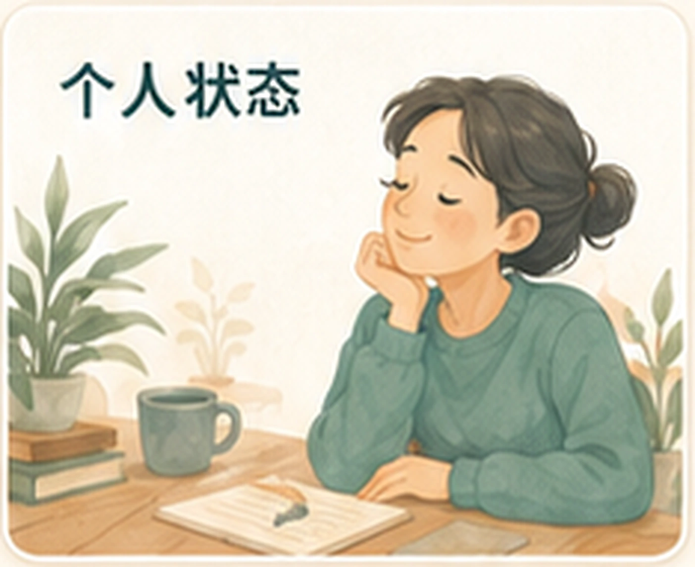 个人状态指标插画
