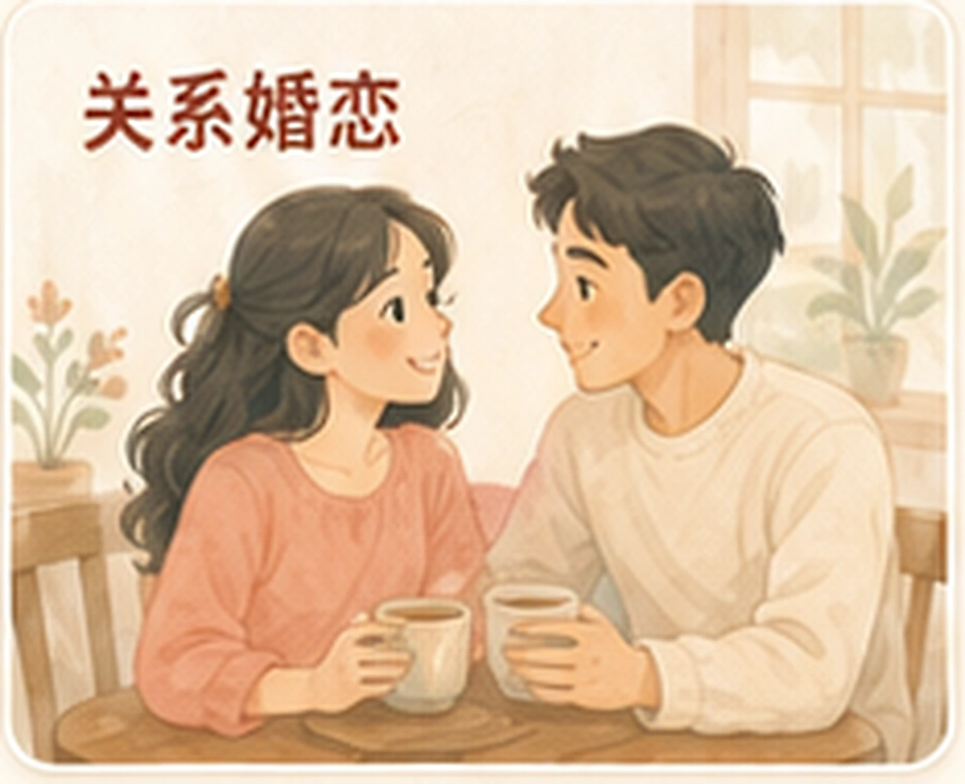 关系婚恋指标插画